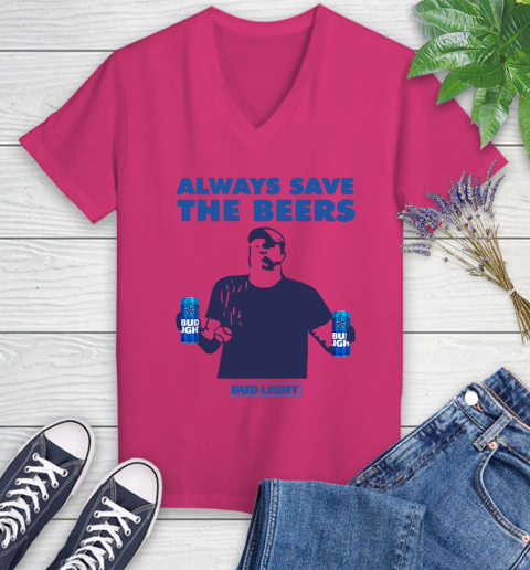 Always Save The Bees Beers Bud Light Jeff Adams Beers Over Baseball Women's V-Neck T-Shirt 5