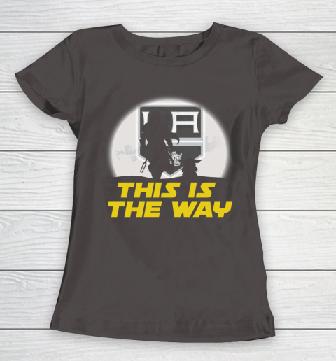 Los Angeles Kings NHL Ice Hockey Star Wars Yoda And Mandalorian This Is The Way Women's T-Shirt 7