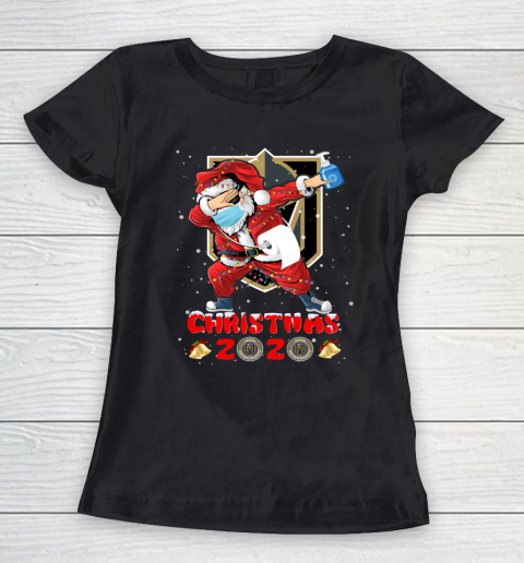 Vegas Golden Knights Funny Santa Claus Dabbing Christmas 2020 NHL Women's T-Shirt