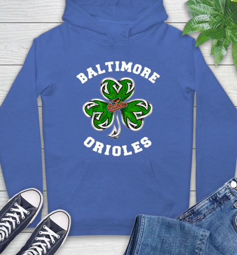 MLB Baltimore Orioles Three Leaf Clover St Patrick's Day Baseball Sports Hoodie 9