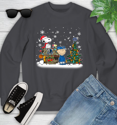 Dallas Mavericks NBA Basketball Christmas The Peanuts Movie Snoopy Championship Youth Sweatshirt 5