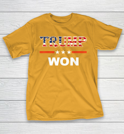 Trump Won T Shirt 4th of July American Flag T-Shirt 2