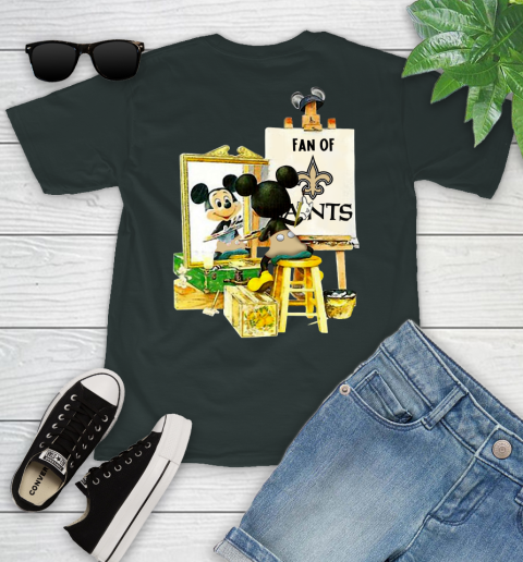 NFL Football New Orleans Saints Mickey Drawing Shirt 98