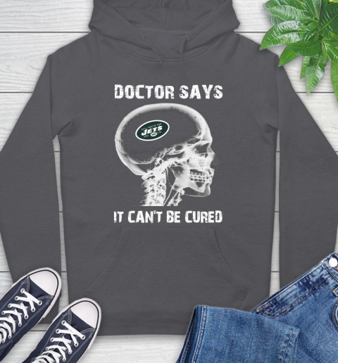 NFL New York Jets Football Skull It Can't Be Cured Shirt Hoodie 8