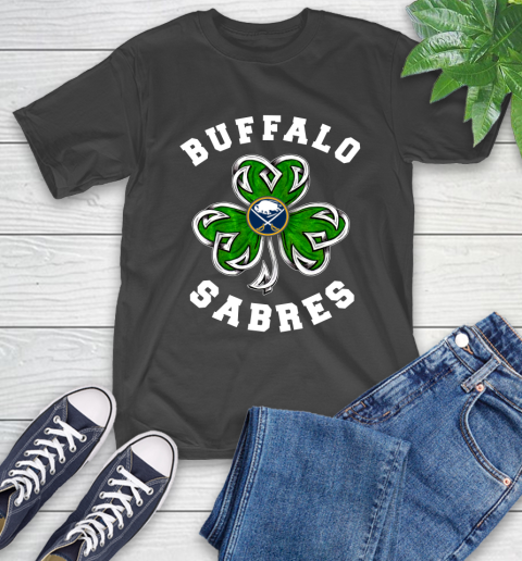 NHL Buffalo Sabres Three Leaf Clover St Patrick's Day Hockey Sports T-Shirt