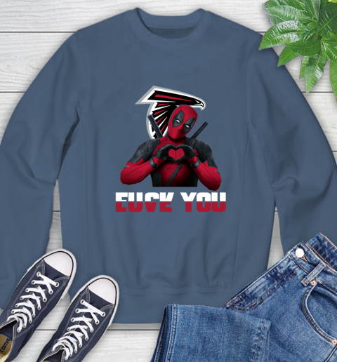 NHL Atlanta Falcons Deadpool Love You Fuck You Football Sports Sweatshirt 8