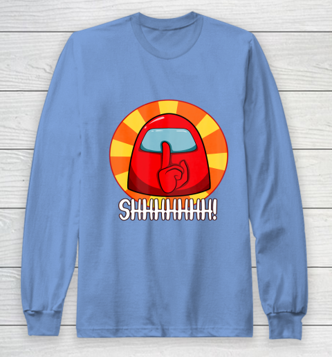 Among Us Game Shirt Cool Among Us shirt Crewmate or Impostor SHHHHHH Long Sleeve T-Shirt 8