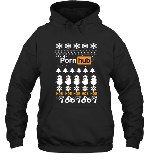 Pornhub Hoe Hoe Hoe Ugly Christmas T Shirt Hooded