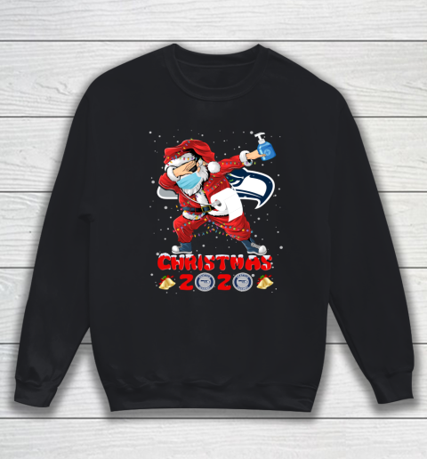 Seattle Seahawks Funny Santa Claus Dabbing Christmas 2020 NFL Sweatshirt