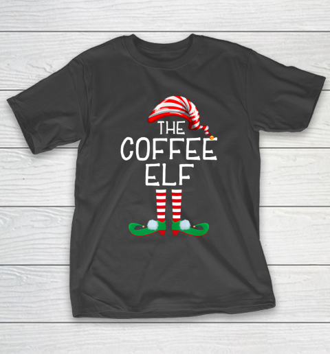 Coffee Elf Family Matching Group Christmas Gift Mom Dad T-Shirt