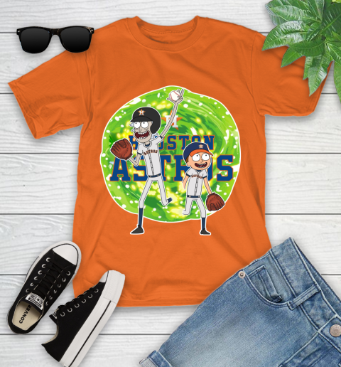 MLB Houston Astros Rick And Morty Baseball Sports Youth T-Shirt 7