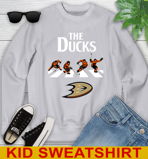 NHL Hockey Anaheim Ducks The Beatles Rock Band Shirt Youth Sweatshirt 3