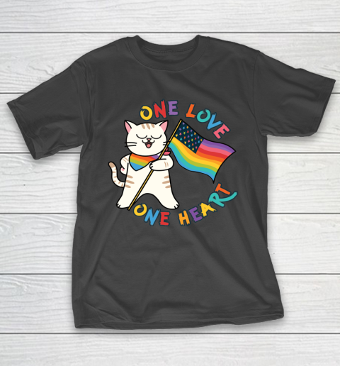 Independence Day 4th Of July Proud American Gay Kitten T-Shirt