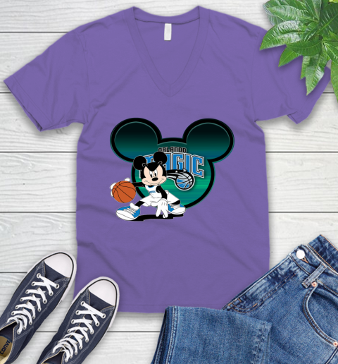 NBA Orlando Magic Mickey Mouse Disney Basketball V-Neck T-Shirt 10