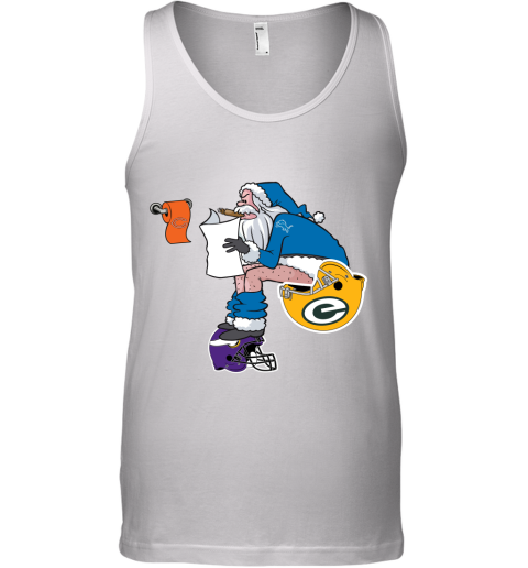 Santa Claus Detroit Lions Shit On Other Teams Christmas Tank Top