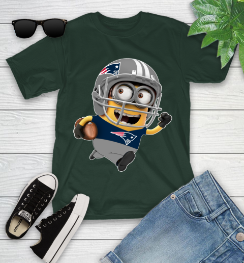 NFL New England Patriots Minions Disney Football Sports Youth T-Shirt 5