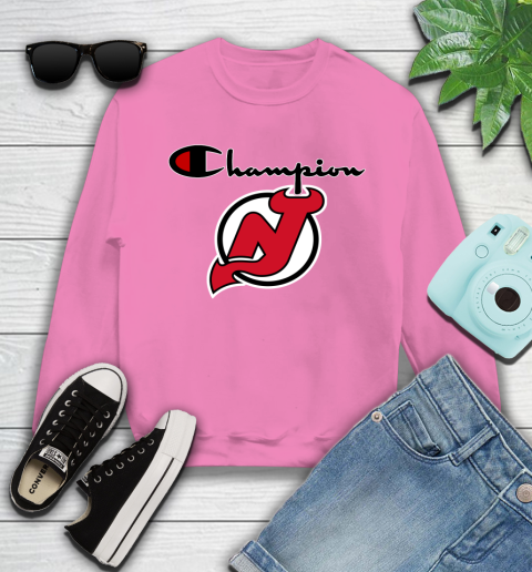 NHL Hockey New Jersey Devils Champion Shirt Youth Sweatshirt 3