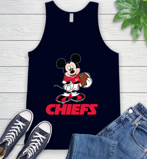 NFL Football Kansas City Chiefs Cheerful Mickey Mouse Shirt Tank Top 3
