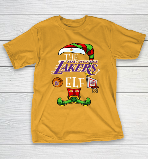 Los Angeles Lakers Christmas ELF Funny NBA T-Shirt 2