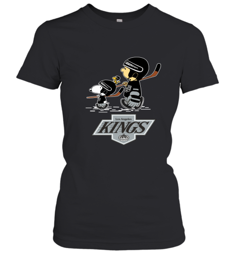 Let's Play Los Angeles Kings Ice Hockey Snoopy NHL Women's T-Shirt