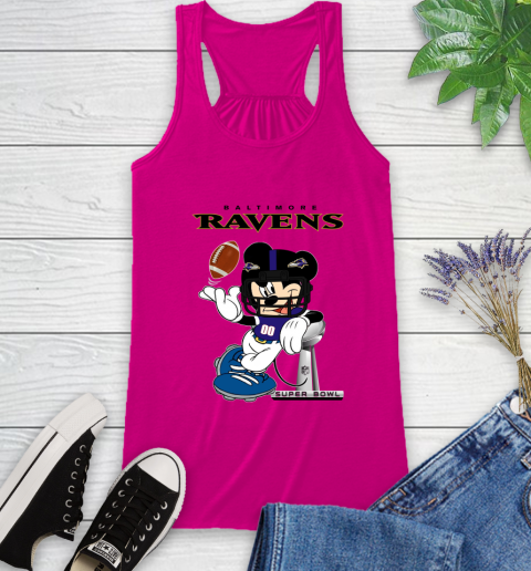 NFL Baltimore Ravens Mickey Mouse Disney Super Bowl Football T Shirt Racerback Tank 8