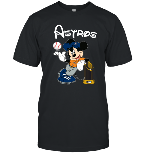 Astros Mickey Taking The Trophy MLB Unisex Jersey Tee