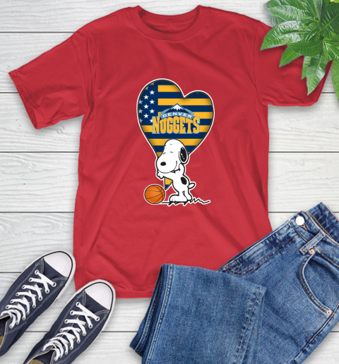 Denver Nuggets NBA Basketball The Peanuts Movie Adorable Snoopy T-Shirt 10