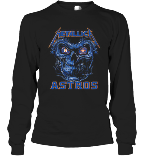 Skull Metallica Houston Astros Long Sleeve T-Shirt