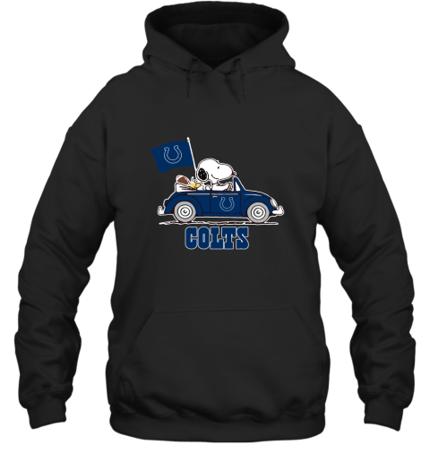 Snoopy And Woodstock Ride The Indianapolis Colts Car NFL Hoodie