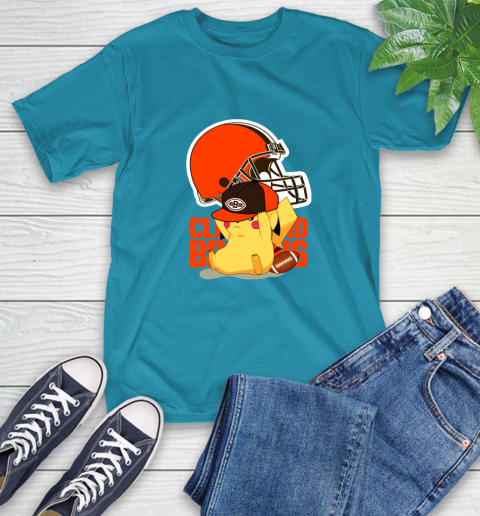 NFL Pikachu Football Sports Cleveland Browns T-Shirt 8