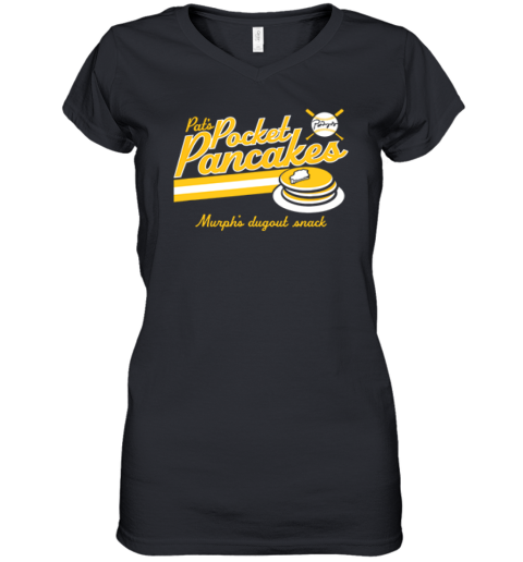 Pat Murphy Pocket Pancakes Murphys Dugout Snack Premium Women's V-Neck T-Shirt