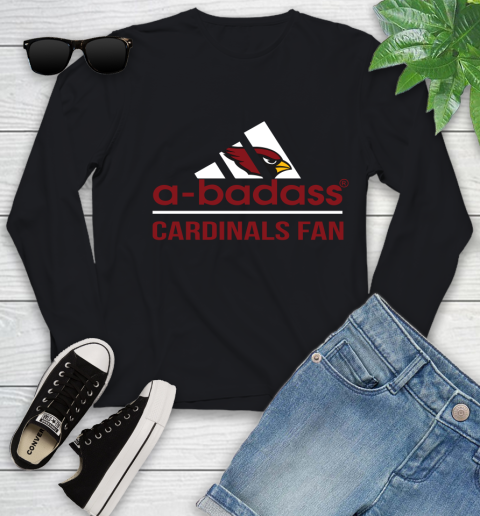 NFL A Badass Arizona Cardinals Fan Adidas Football Sports Youth Long Sleeve