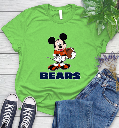 NFL Football Chicago Bears Cheerful Mickey Mouse Shirt Women's T-Shirt 10
