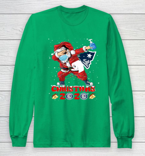 New England Patriots Funny Santa Claus Dabbing Christmas 2020 NFL Long Sleeve T-Shirt 4
