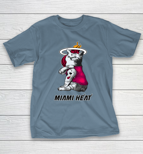 NBA Basketball My Cat Loves Miami Heat T-Shirt 6