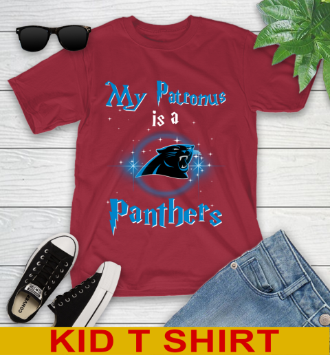 NFL Football Harry Potter My Patronus Is A Carolina Panthers Youth T-Shirt 12