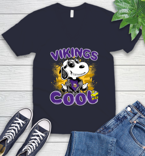 NFL Football Minnesota Vikings Cool Snoopy Shirt V-Neck T-Shirt 2