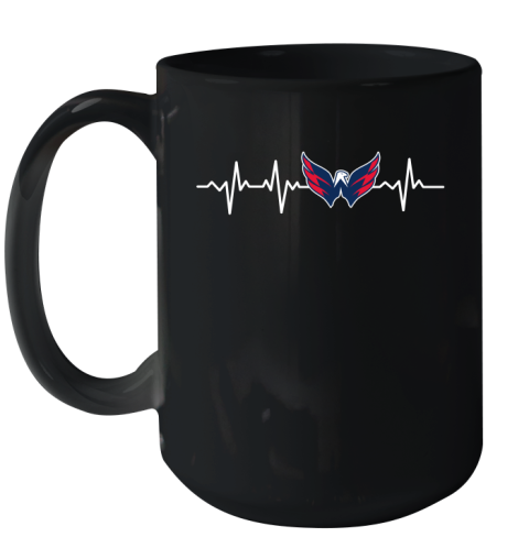 Washington Capitals NHL Hockey Heart Beat Shirt Ceramic Mug 15oz