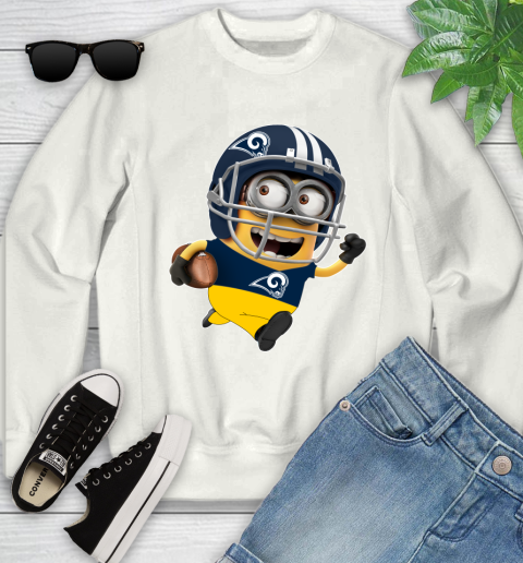 NFL Los Angeles Rams Minions Disney Football Sports Youth Sweatshirt