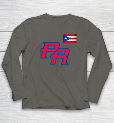 Puerto Rico 2023 Baseball Flag Pride red Boricua Puerto Rico Long Sleeve T-Shirt - Image 5