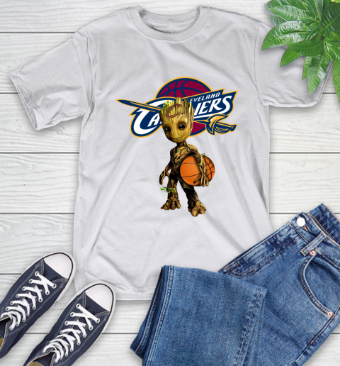 Cleveland Cavaliers NBA Basketball Groot Marvel Guardians Of The Galaxy T-Shirt 12
