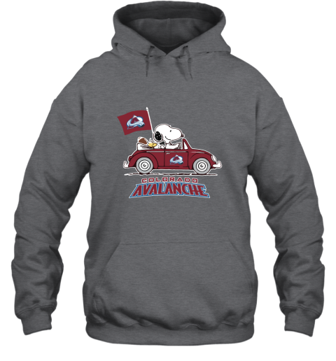 Snoopy And Woodstock Ride The Colorado Avalanche Car NHL Hoodie