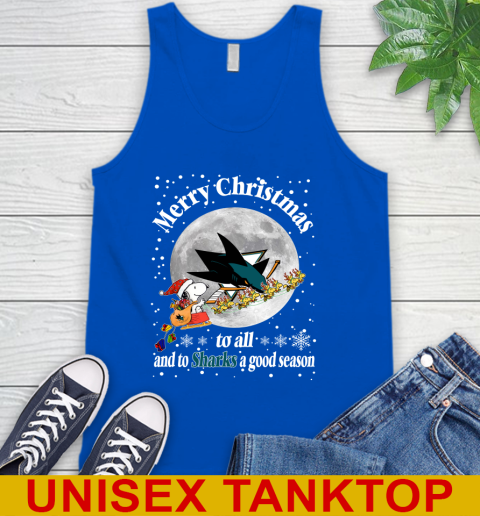 San Jose Sharks Merry Christmas To All And To Sharks A Good Season NHL Hockey Sports Tank Top 4
