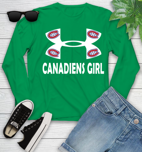 NHL Montreal Canadiens Girl Under Armour Hockey Sports Youth Long Sleeve 7