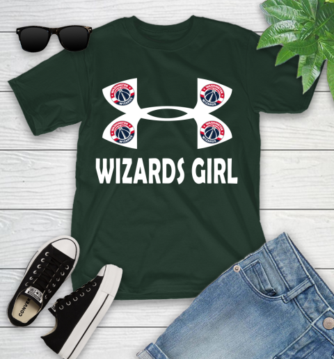 NBA Washington Wizards Girl Under Armour Basketball Sports Youth T-Shirt 5