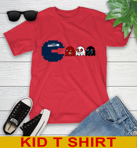 Seattle Seahawks NFL Football Pac Man Champion Youth T-Shirt 10