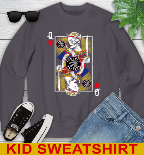 NBA Basketball Toronto Raptors The Queen Of Hearts Card Shirt Youth Sweatshirt 5