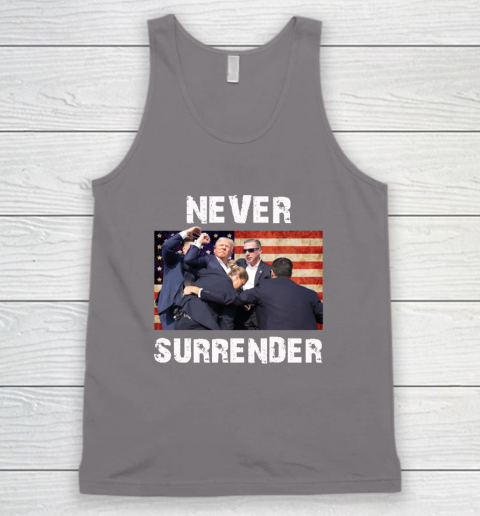 Trump Shooting Shirt Old Row Trump Nerver Surrender Tank Top 5