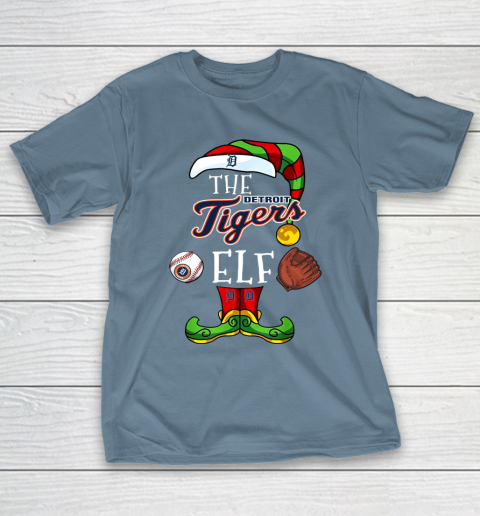 Detroit Tigers Christmas ELF Funny MLB T-Shirt