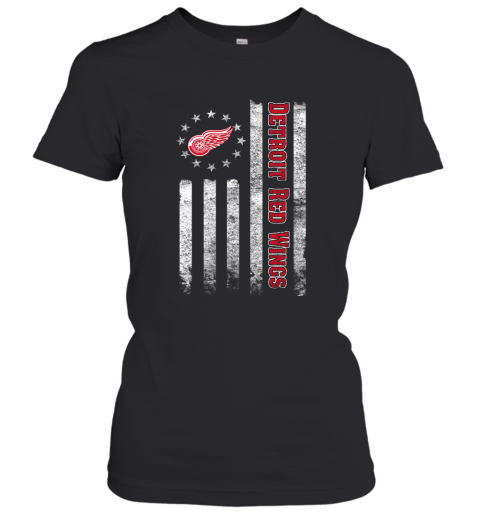 NHL American Flag Hockey Sports Detroit Red Wings Women's T-Shirt